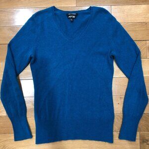 Apt9 100% Cashmere V-Neck Teal Sweater Size M